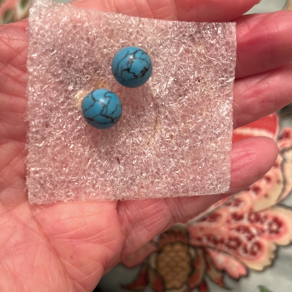 Turqouis earring fr Italy - Picture 6 of 7